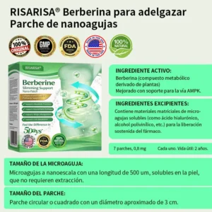 🔥 ÚLTIMO DÍA · 80% OFF 🌟 🌈 RISARISA® Berberine Slimming Support Nano Microneedle Patch Apoya el control del peso, mejora el metabolismo y ayuda a recuperar el equilibrio corporal.
