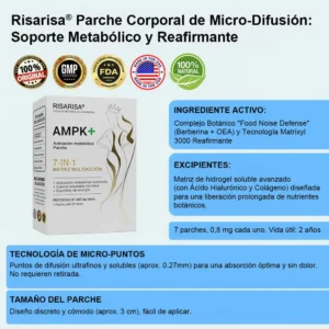 𝑶𝒇𝒊𝒄𝒊𝒂𝒍 𝑺𝒕𝒐𝒓𝒆⭐𝐑𝐢𝐬𝐚𝐫𝐢𝐬𝐚® 🇺🇸 𝟕-𝐈𝐍-𝟏 𝐏𝐚𝐫𝐜𝐡𝐞 𝐌𝐞𝐭𝐚𝐛𝐨́𝐥𝐢𝐜𝐨 & 𝐑𝐞𝐚𝐟𝐢𝐫𝐦𝐚𝐧𝐭𝐞 (𝐓𝐞𝐜𝐧𝐨𝐥𝐨𝐠𝐢́𝐚 𝐌𝐢𝐜𝐫𝐨-𝐃𝐢𝐟𝐮𝐬𝐢𝐨́𝐧, 𝐄𝐟𝐞𝐜𝐭𝐨 𝟐𝟒𝐇) 𝐏𝐚𝐫𝐚 𝐂𝐨𝐧𝐭𝐫𝐨𝐥 𝐝𝐞 𝐏𝐞𝐬𝐨, 𝐀𝐧𝐭𝐨𝐣𝐨𝐬, 𝐄𝐧𝐞𝐫𝐠𝐢́𝐚 𝐲 𝐌𝐞𝐭𝐚𝐛𝐨𝐥𝐢𝐬𝐦𝐨 𝐝𝐞 𝐀𝐳𝐮́𝐜𝐚𝐫𝐞𝐬 ⭐