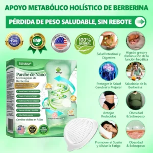 Tienda Oficial |🎗️ RISARISA® Parche Nano de Berberina 6-en-1 (Fórmula con NAD+ y Moringa) - Uso Diario, Cambios en 7 Días - Para Obesidad, Diabetes y Dolor Articular